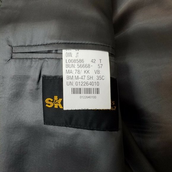 Vintage Chaps Ralph Lauren Mens Gray Hounds Tooth Check Pure Wool Blazer Men 42T - Picture 12 of 13